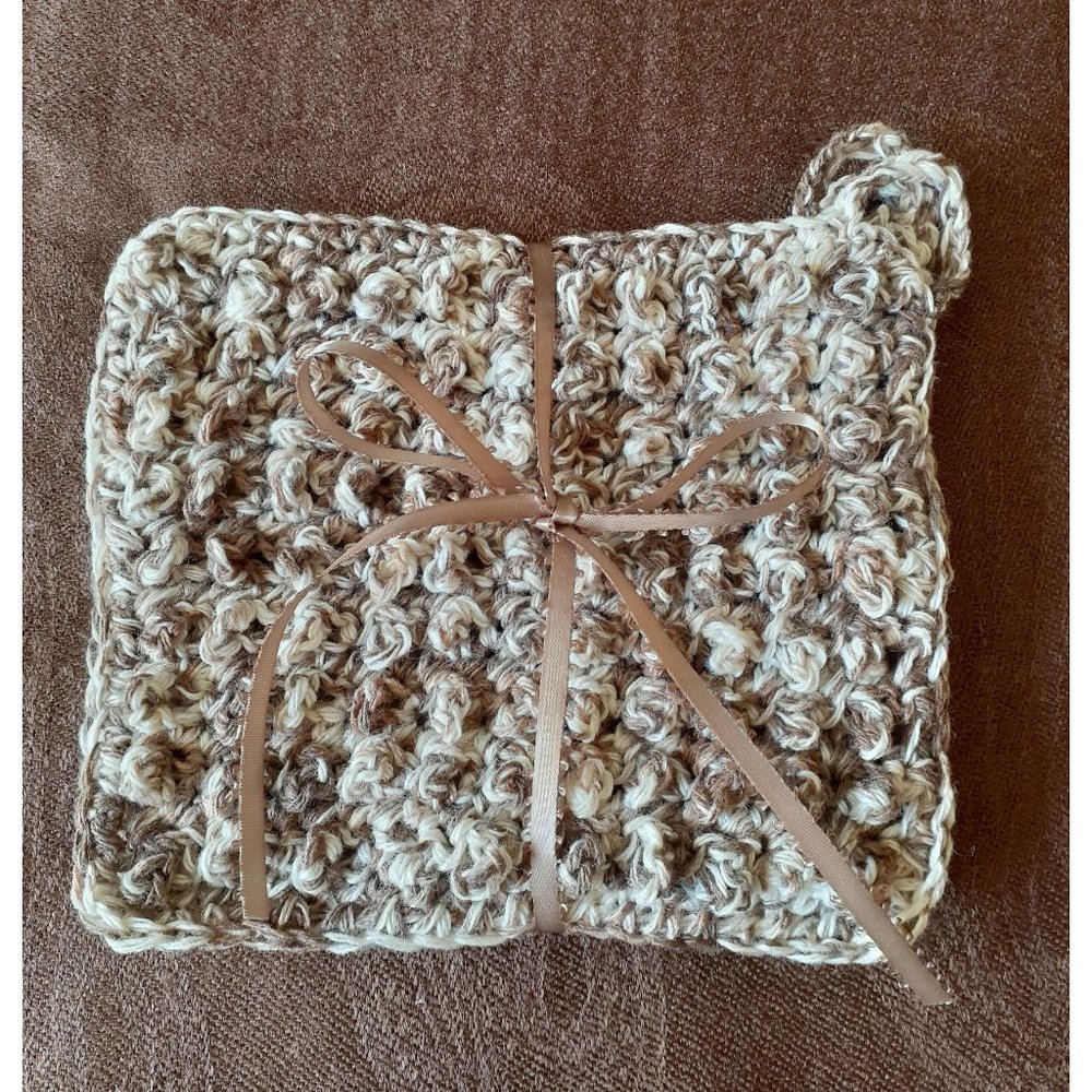 Set of 3 dish clothes  brown cream  melange